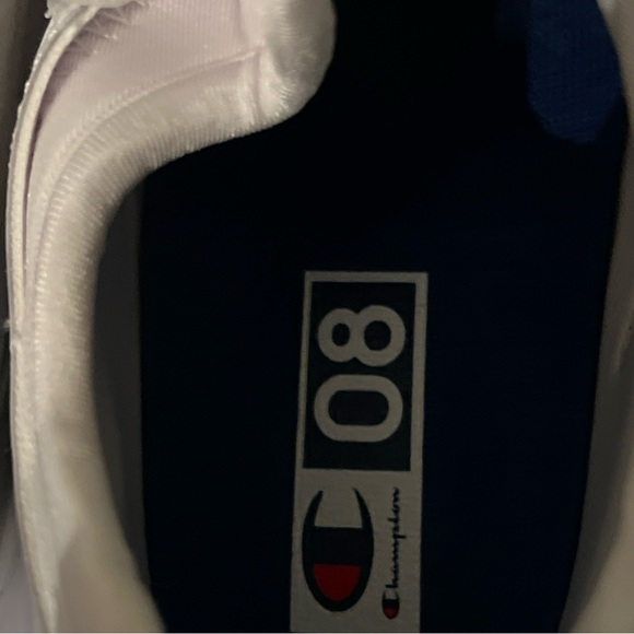 Champion White Athletic Shoes with Red Accents - Picture 7 of 7